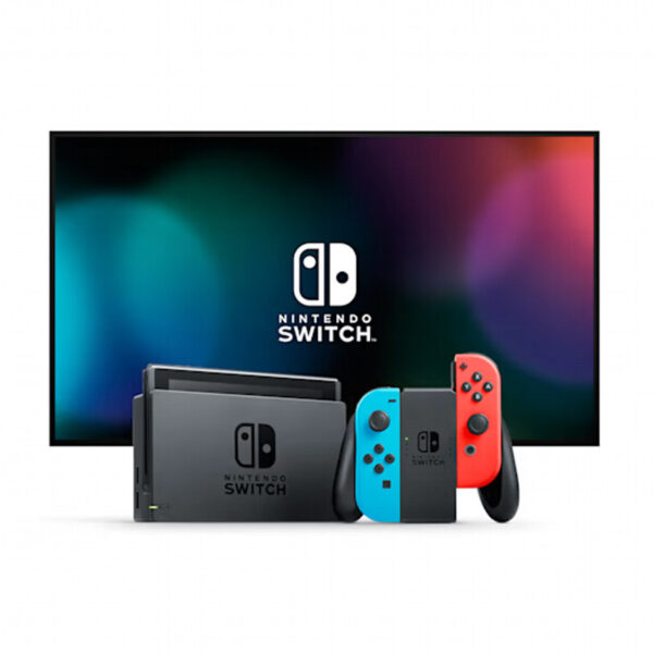 Nintendo Switch [NSW] Refurbished Game Console with Neon Blue and Neon Red Joy-Con Controllers